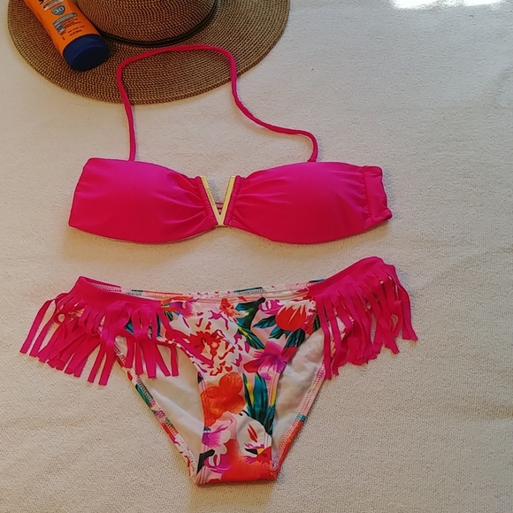 NWOT Top Melon Floral Bikini - Picture 1 of 6